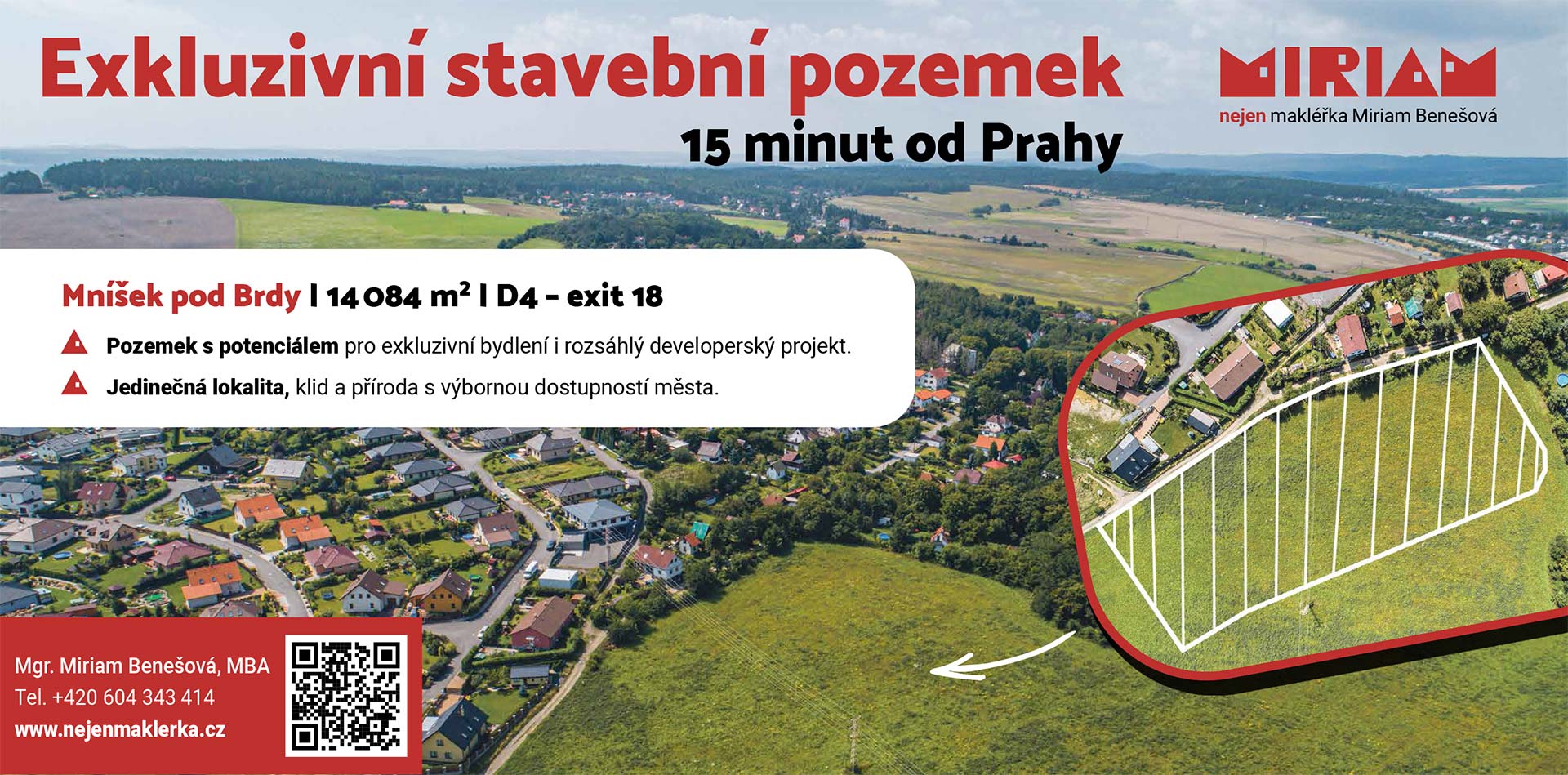 Prodej pozemku Mníšek p. Brdy
